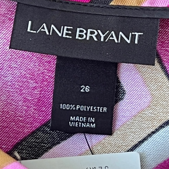 Lane Bryant women's fuchsia geometric diamond print skirt NWT size 26 - Picture 8 of 10